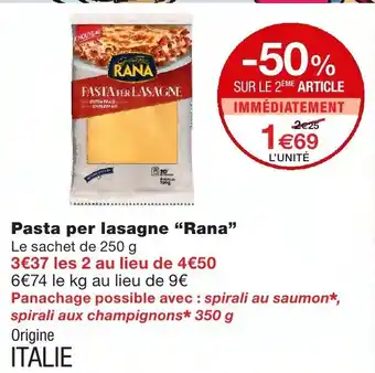 Monoprix Pasta per lasagne Rana offre