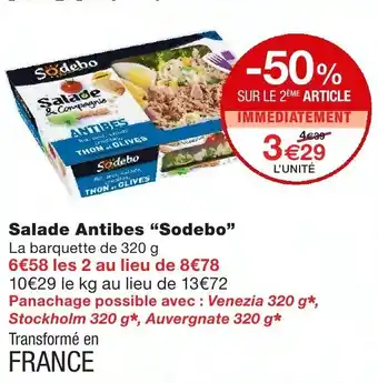 Monoprix Salade Antibes Sodebo offre