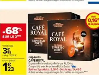 Carrefour Capsules Café Royal offre