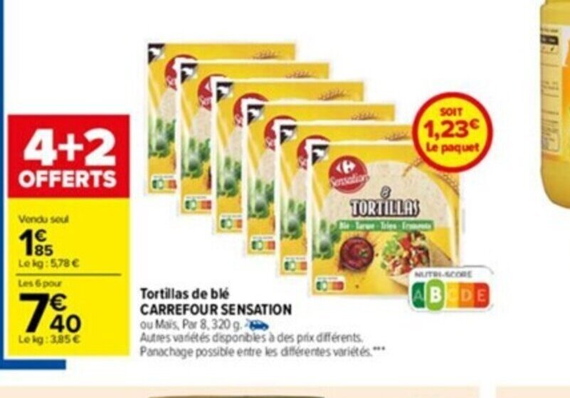 Promo Tortillas de Blé Carrefour Sensation chez Carrefour
