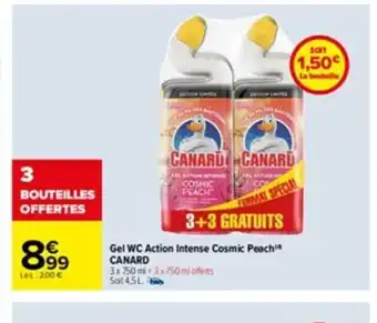 Carrefour Gel Wc Action Intense Cosmic Peach canard offre