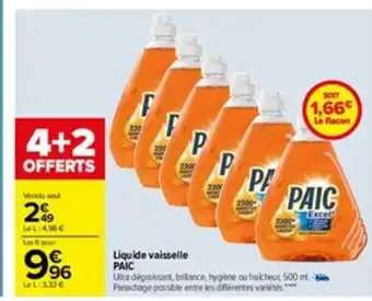 Carrefour Liquide Vaisselle Paic offre