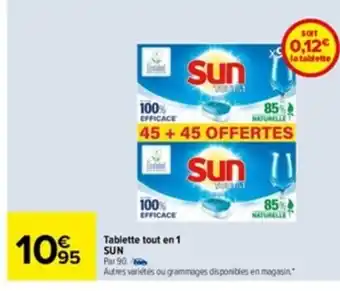 Carrefour Tablette Tout En 1 Sun offre
