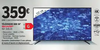 E.Leclerc Téléviseur uhd 50" sharp offre