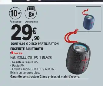 E.Leclerc Enceinte bluetooth offre