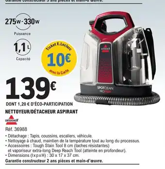 E.Leclerc Nettoyeur / detacheur aspirant offre