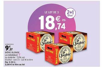 Intermarché Bière blonde la goudale offre