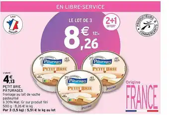Intermarché Petit brie pâturages offre