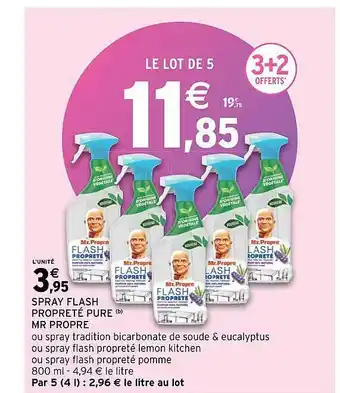 Intermarché Spray flash propreté pure mr propre offre