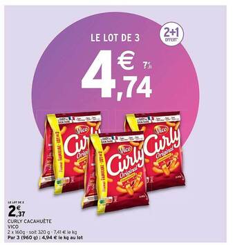 Intermarché Curly cacahuète vico offre