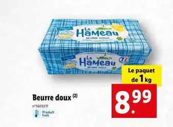 Lidl Beurre doux le hameau offre
