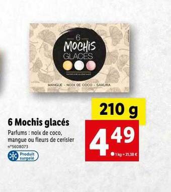 Lidl 6 mochis glacés offre