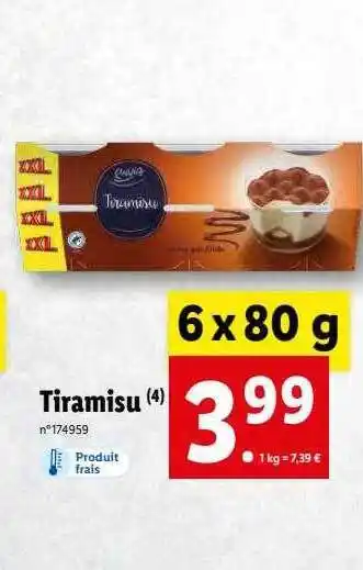 Lidl Tiramisu offre