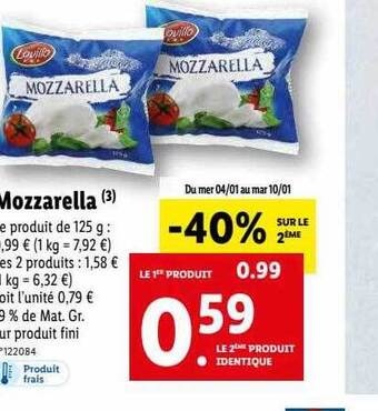 Lidl Mozzarella offre