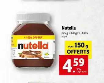Lidl Nutella offre