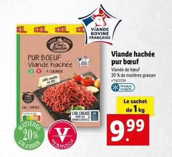 Lidl Viande hachée pur bœuf offre