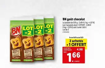 Lidl Bn goût chocolat offre