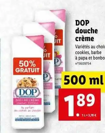 Lidl Dop douche crème offre