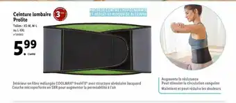 Lidl Ceinture lombaire prolite offre