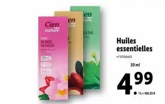 Lidl Huiles essentielles cien nature offre