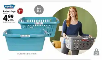 Lidl Panier à linge aquapur offre
