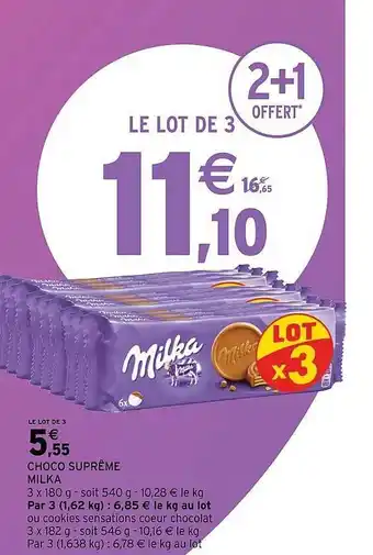 Intermarché Choco suprême milka offre