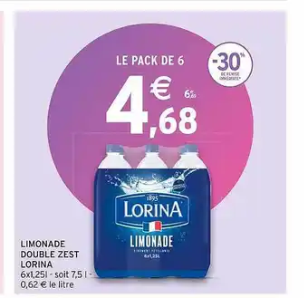 Intermarché Limonade double zest lorina offre