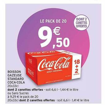 Intermarché Boisson gazeuse standard coca-cola offre