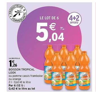 Intermarché Boisson tropical look offre