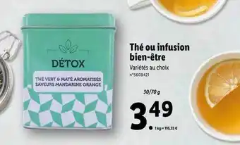 Lidl Thé ou infusion bien-être offre