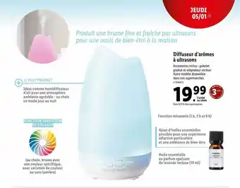 Lidl Diffuseur d'arôme à ultrasons offre