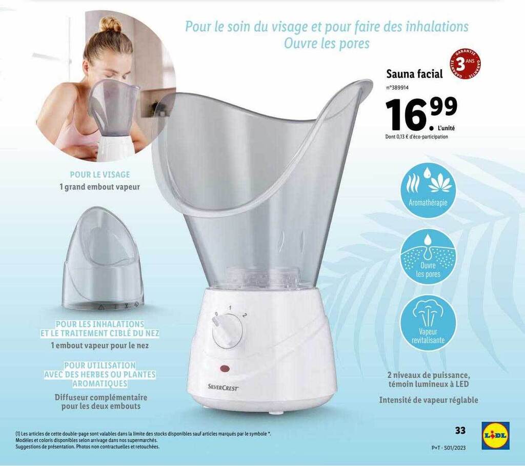 Promo Sauna facial chez Lidl
