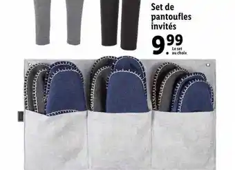 Lidl Set de pantoufles invités offre