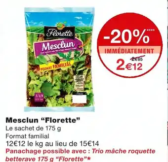 Monoprix Mesclun Florette offre