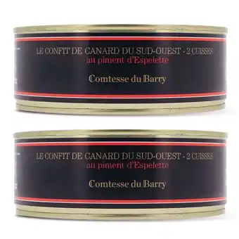 Comtesse du Barry Lot de 2 confits de canard du sud-ouest au piment d'espelette offre