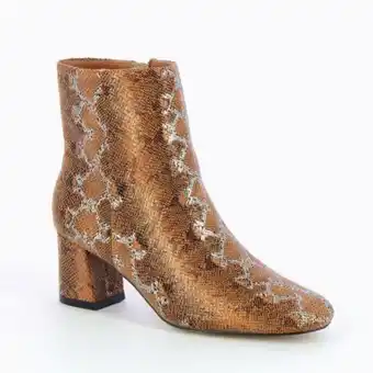 3 suisses Vanessa wu - bottines camel à imprimé serpent - les chaussures femme offre