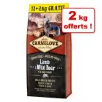 Zooplus Croquettes carnilove adult pour chien : 12 kg + 2 kg offerts ! offre