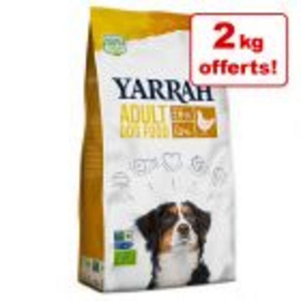 Promo Croquettes yarrah bio 10 ou 15 kg pour chien + 2 kg offerts