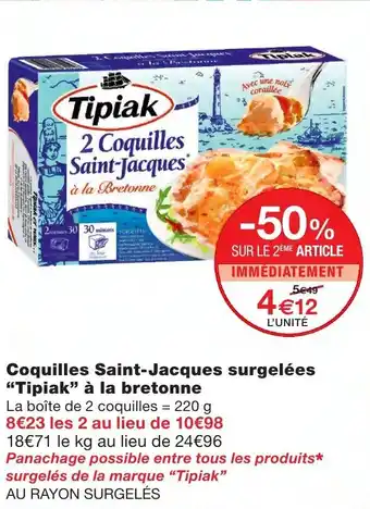 Monoprix Coquilles Saint-Jacques surgelées offre