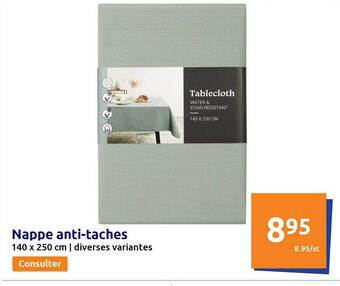 Action Nappe anti-taches offre
