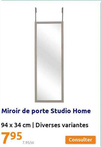 Action Miroir de porte studio home offre