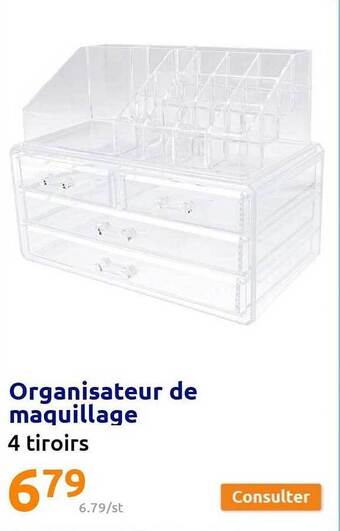 Action Organisateur de maquillage offre