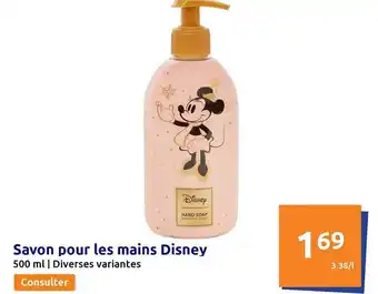 Action Savon pour les mains disney offre