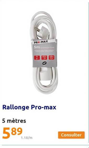 Action Rallonge pro-max offre