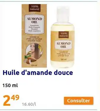 Action Huile d'amande douce offre
