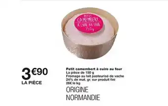 Monoprix Petit camembert à cuire au four offre