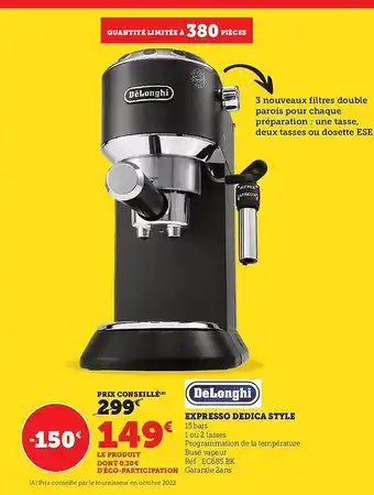 Hyper U Expresso dedica style delonghi offre