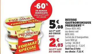 U Express Beurre gastronomique président offre