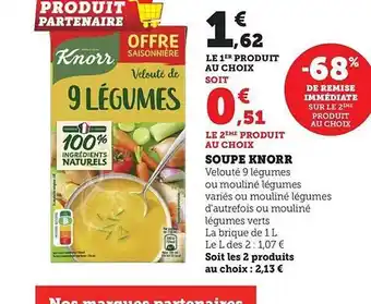 U Express Soupe knorr offre