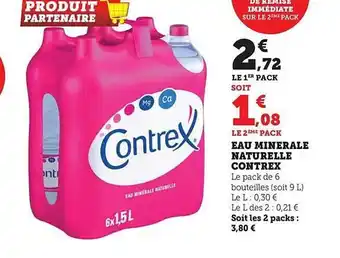 U Express Eau minérale naturelle contrex offre